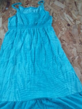 Faded Glory Turquoise Spaghetti-Strap Summer Dress
